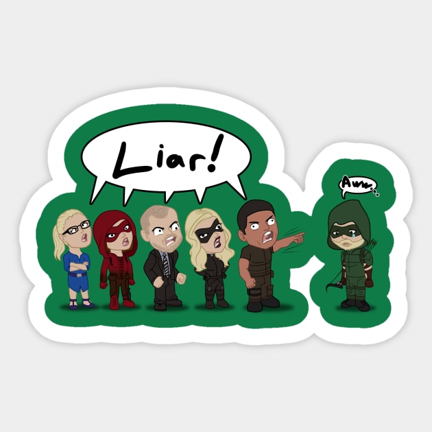 The CW's Arrow - Condensed Sticker by nimaru